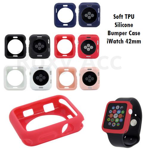 Foto Produk Softcase Casing Bumper Apple Watch 42mm Multicolour Silicone Case - Ungu dari Roxy Acc