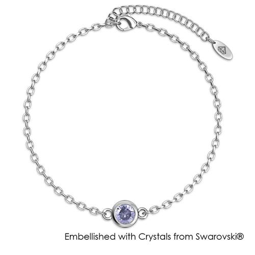 Foto Produk Her Jewellery Birth Stone Bracelet WG - Gelang Crystals Swarovski® - June dari Her Jewellery