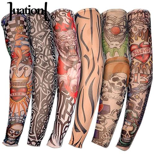 Foto Produk Huation 1 Pcs Seksi Bersepeda Olahraga Tato UV Keren Lengan Sleeves B dari Wellnes Shop
