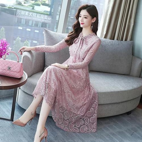 Jual Vintage Lace Black Midi Dresses 