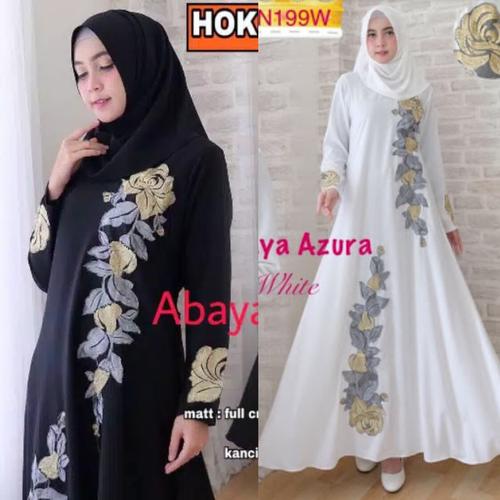 Foto Produk gamis abaya bordir azura - Hitam, S dari GrosirAbaya
