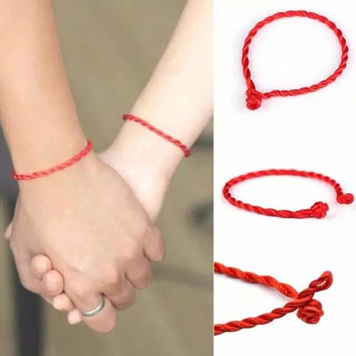 Foto Produk Gelang Jodoh Tali Merah Perfect Match 2mm - Hitam dari Jewels-Collection