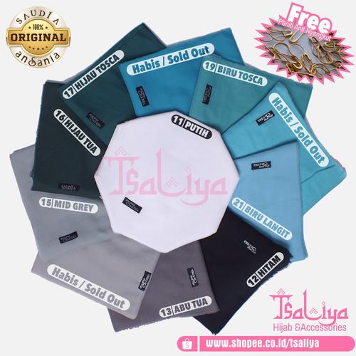 Foto Produk Rawis Saudia Ansania Jilbab Hijab Kerudung Segi Empat Polos Part 2 dari Tsaliya Hijab
