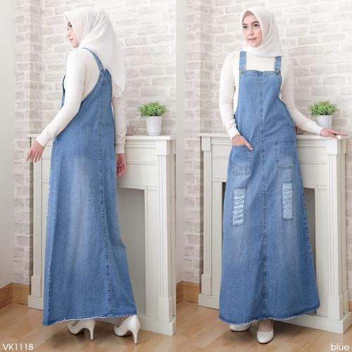 Jual OVERALL JEANS JAMELA FIT TO L 