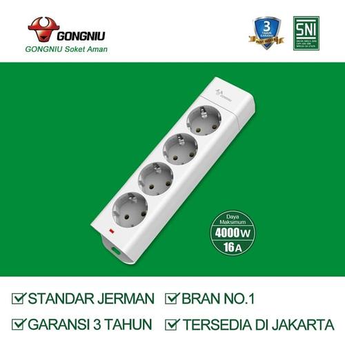 Foto Produk Stop Kontak 4 Lubang Tanpa Kabel GONGNIU GNID-104 (Nirkable) dari Gongniu Official Store