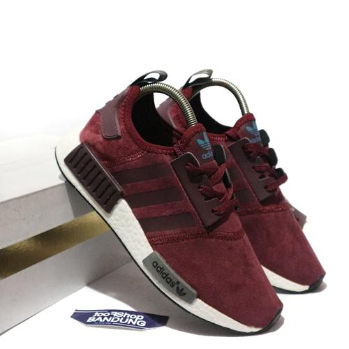 Jual Adidas NMD R1 PK Suede Burgundy 