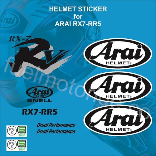 Foto Produk Sticker Set Helm Arai RX7 RR5 utk repaint modofication repair nt shoei dari Fuel