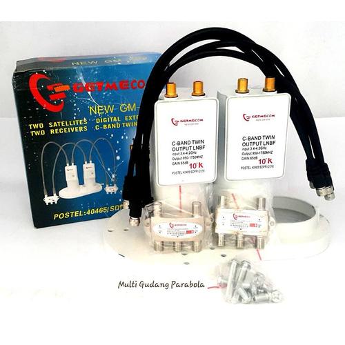 Foto Produk Lnb Getmecom New GM-999 10k White untuk 2 lnb 2 receive Murah dari mendoan_gros44
