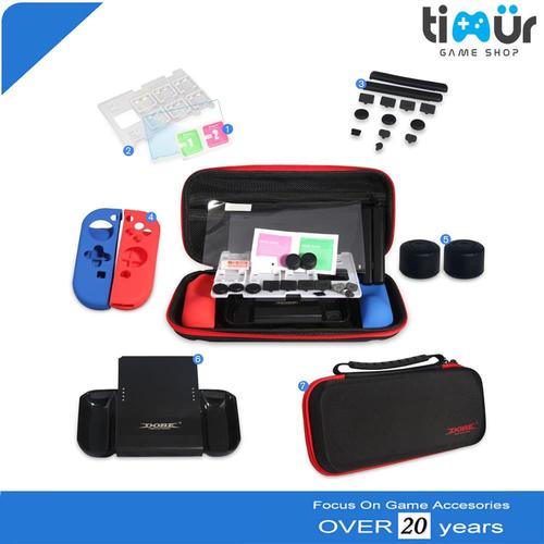 Foto Produk 7 IN 1 Protective Kit Carrying Bag Travel Case Nintendo Switch DOBE dari Timur Game Shop