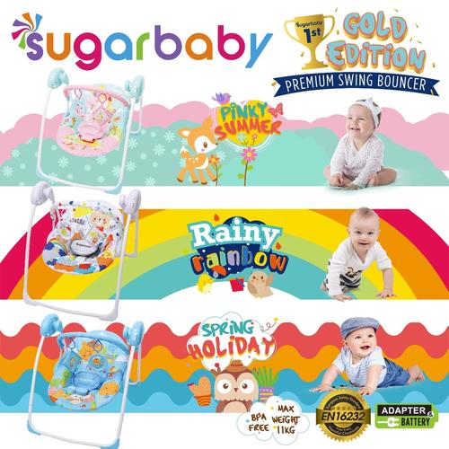 Foto Produk SWING Bouncer Sugar Baby Gold Edition (bouncer bayi berayun otomatis) dari MUCH Baby Store