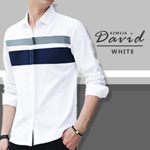 Foto Produk DAVID BAJU KEMEJA POLOS PRIA LENGAN PANJANG KEMEJA FORMAL COWOK - Putih, XS dari FortKlass