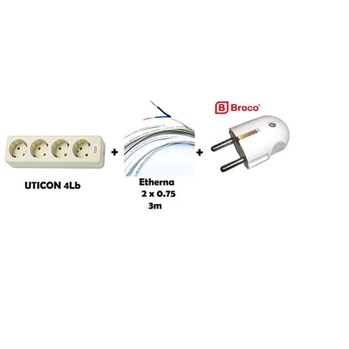 Foto Produk STOP KONTAK UTICON 6 LUBANG SET dari Natz