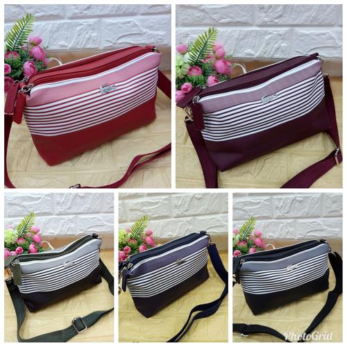 Foto Produk fashion import tas lacoste stripe sling 2 ruang dari reb-defashion