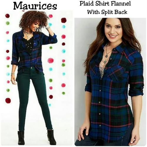 Jual Maurices Button Down Plaid Shirt 