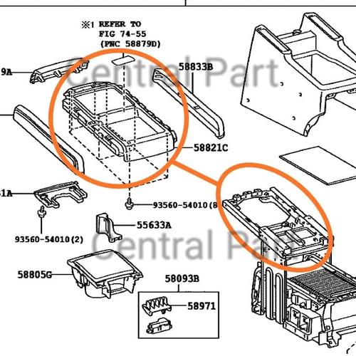 Foto Produk Console Box (Tatakan atas) untuk Toyota Alphard 2008 dari Central Part
