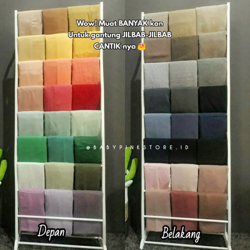Foto Produk Rak Hijab Kerudung Gantungan Jilbab Kerudung Rak Multifungsi dari Baby Pink Store