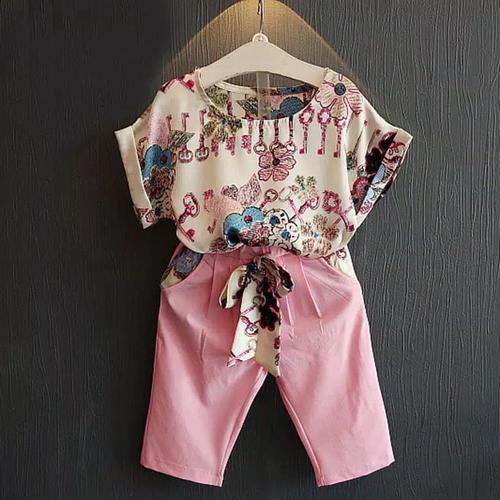 Foto Produk Setelan Atasan Celana Panjang Pink Anak Perempuan Lucu dari Lala Kidswear