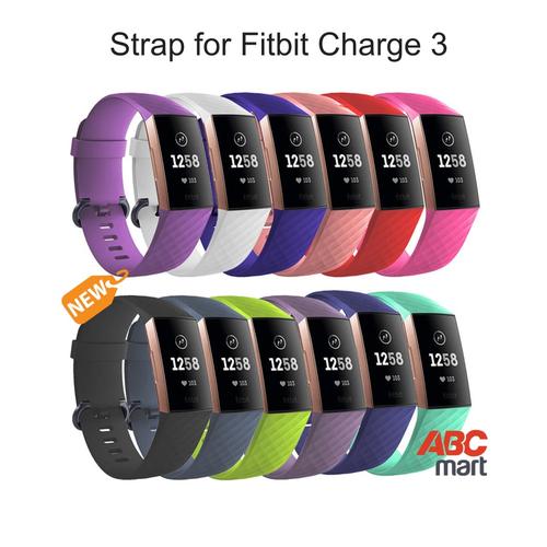 Foto Produk Strap band for FITBIT CHARGE 3 Silikon - tali jam sport watch - Grey dari ABCmart