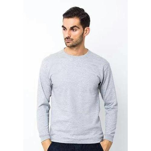 Foto Produk KAOS POLOS PRIA KATUN COMBED 30s LENGAN PANJANG WARNA ABU MISTY dari PRESIDEN KAOS MURAH