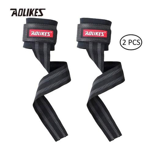 Foto Produk Aolikes 7638 Wrist band Weightlifting Barbell- Strap Gym Fitness BLACK dari Aolikes Indonesia