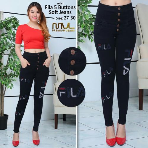 CP MVL KANCING 5 FIL HIGH WAIST JEANS 