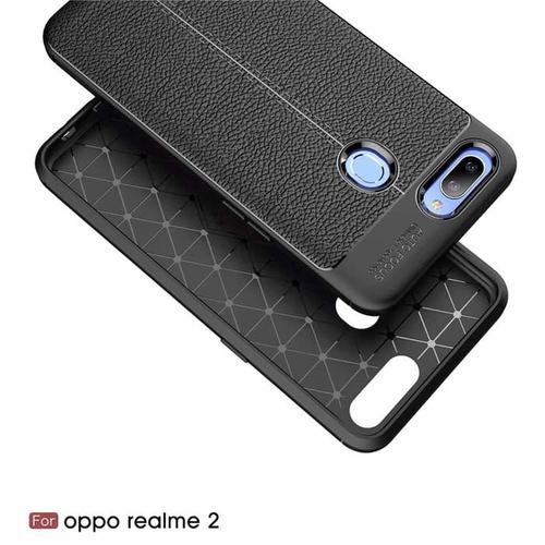 Backdoor Realme Back Cover Leather Jual Leather Soft Case Oppo