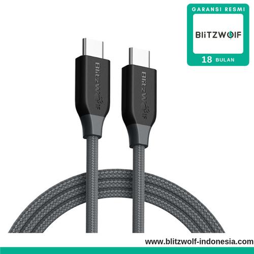 Foto Produk BlitzWolf BW-TC4 USB Type-C To Type-C Cable 1m Fast Charging Cable - Abu-abu dari Airo Indonesia