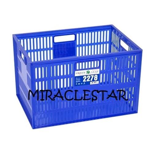 Foto Produk Container 2278 Green Leaf Keranjang Industri Serbaguna Lubang (GOJEK) dari miraclestar