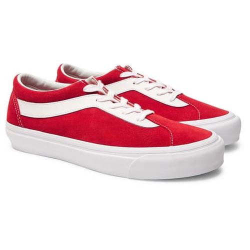 red leather sneakers