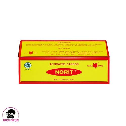 Foto Produk CAP LANG NORIT Activated Carbon isi 40 tablet 125 mg dari BAYININJA