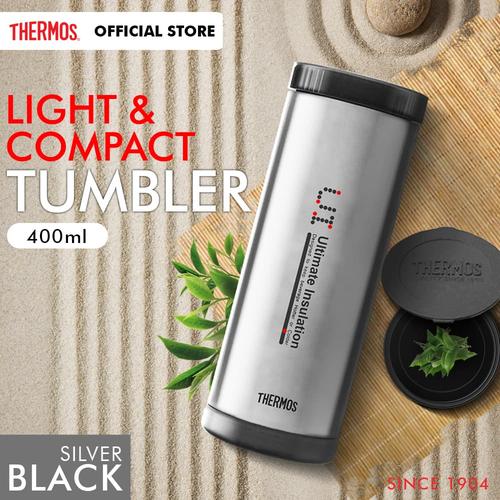 Foto Produk Thermos Vacuum Insulated Tumbler - Silver Black 400ml (CMC-400-SBK) dari Thermos Indonesia