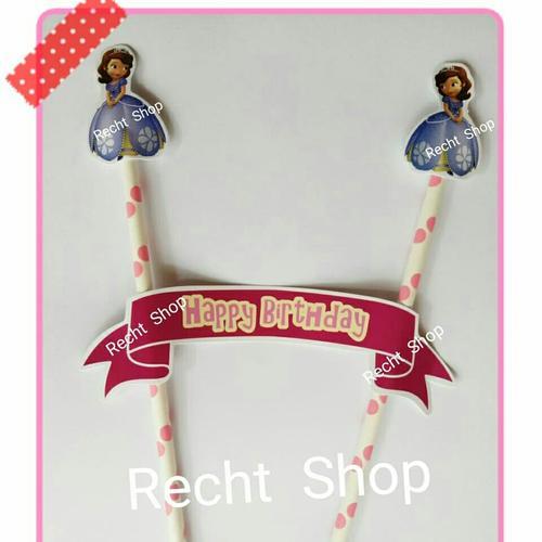 Promo topper cake hiasan kue ulang tahun karakter sofia the first ...
