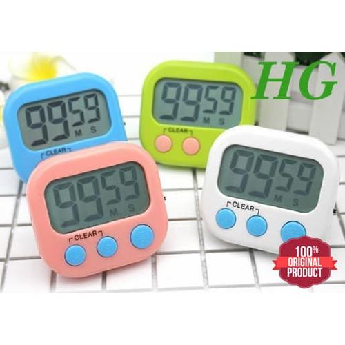 Foto Produk Digital Kitchen Timer Alarm Dapur Masak Clock Stopwatch jam digital - Putih dari HG Olshop