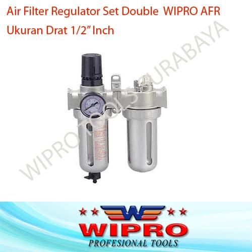 Jual Air Filter Regulator Kompresor 1/2 Inch Set Double Wipro AFRL