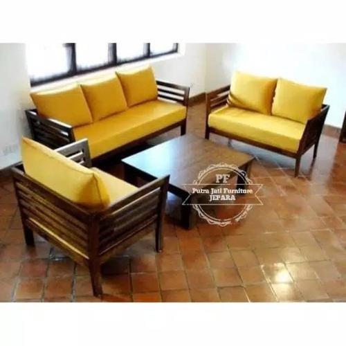 Jual Meja Kursi Kayu Jati Model Minimalis Sofa Kursi Ruang Tamu Free Ongki Kab Jepara Rumah Ukir Jati Jepara Tokopedia