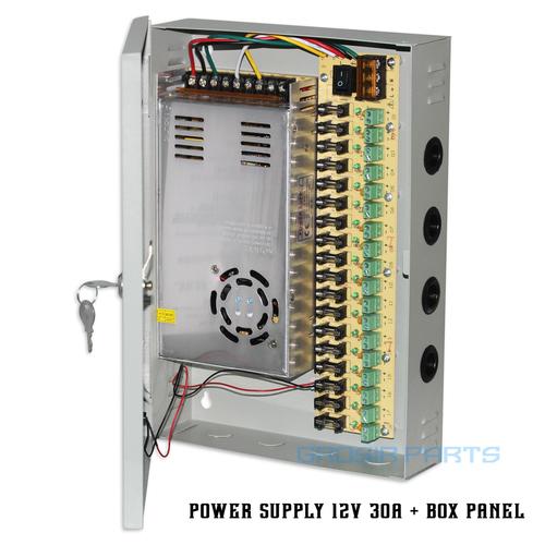 Foto Produk Power Supply Box 30A / 12V Central Panel Cctv Adaptor dari Grosir Part