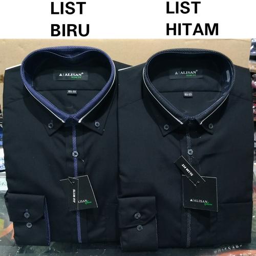 Foto Produk Kemeja Alisan Polos Kombinasi LenganPanjang Model SLIM FIT Size 14,-16 dari Resti muthia