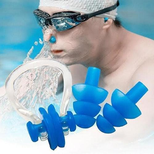 Foto Produk Set Tutup Hidung - Teling Renang / Klip Clip Telinga Snorkling Diving dari YR Acc&Fashion