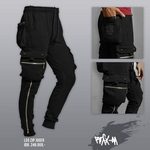 CELANA JOGGER LEG ZIP JOGGER CYBERPUNK 