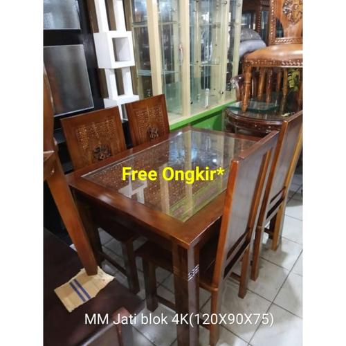 Jual Meja Makan Jati 4 Kursi Kaca Minimalis Jepara Cantik Mewah Unik Kota Tangerang Meubel Mebel Jatake Tokopedia<script async src=