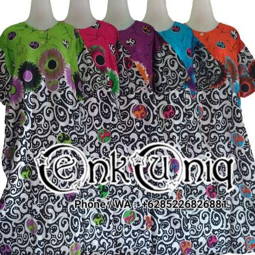Foto Produk Daster Jumbo Kancing Batik / Daster Ibu Busui Kancing DJHM123 - Tulis Catatan dari EnkUniq Shop