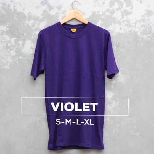Foto Produk KAOS POLOS COTTON COMBED 30s WARNA UNGU/VIOLET Size S M L XL dari NR_Sport Jersey Murah