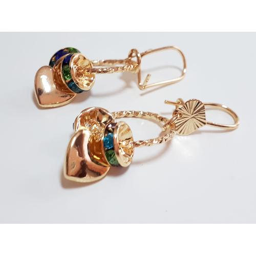 Foto Produk VeE Sepasang Anting Titanium Wanita Model Gantung 6 - Emas dari Vee Jewelry