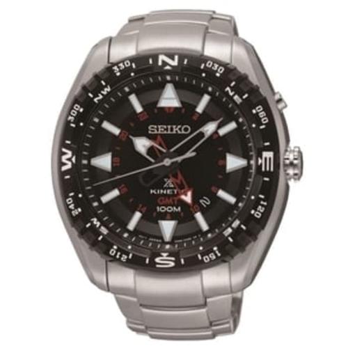 Jual SUN049P1 Jam tangan seiko Kinetic Gmt 100m silver Black Red - Jakarta  Barat - Jess Clock | Tokopedia