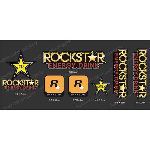 Foto Produk Sticker ROCKSTAR Set utk custom Helm Motor ARAI SHOEI CRF KLX KTM TS dari Fuel