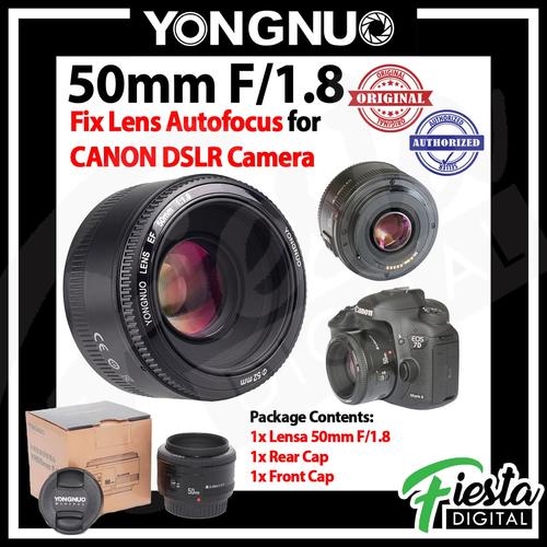 Foto Produk Lensa Yongnuo YN 50mm f/1.8 For Canon EF , Lensa Fix 50mm dari Fiesta Digital
