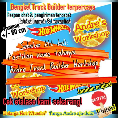 Foto Produk Hotwheels track builder Straight Track 60cm original Mattel Hot Wheels dari AndreTrackBuilderWorkshp