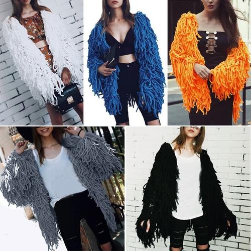 Jual Winter Women Faux Fur Tassel Long 