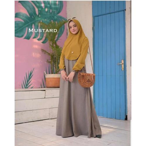 Foto Produk Baju Gamis Set Syari Wanita Terbaru Mawar Syari Baju Setelan Muslim dari Grosir Hijabers