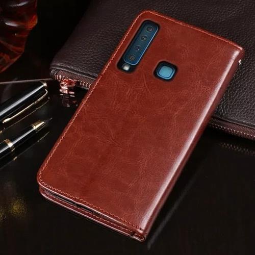 Foto Produk Flip Cover Samsung Galaxy A9 2018 Wallet Leather Case - Casing Kulit - Cokelat dari Aurora Phone